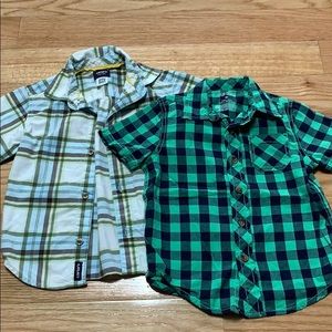 Set of 2 Plaid Button Down Shirts